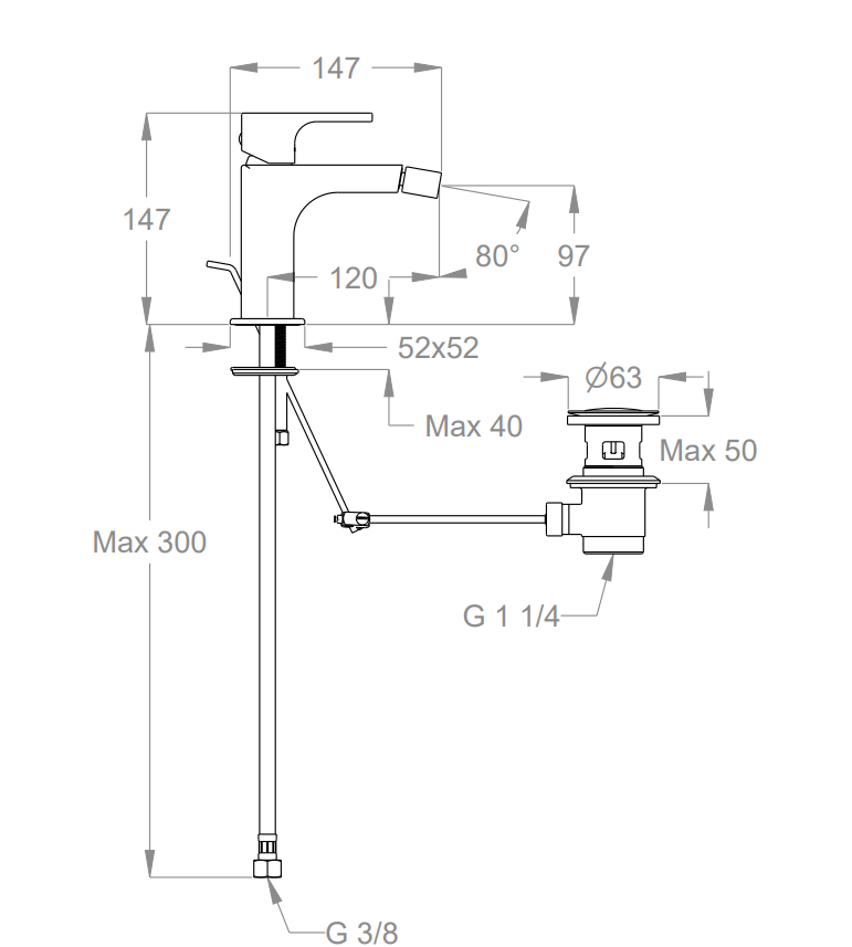 Set Rubinetteria Lavabo + Bidet – FIR Italia Daily 44 (Cromo)