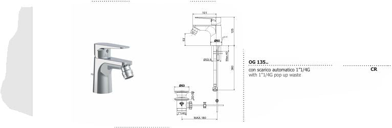 PAFFONI ORANGE | Set Rubinetteria Lavabo + Bidet Cromato