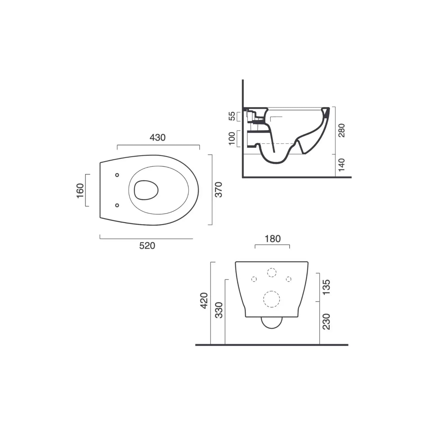 Set Sanitari sospesi Catalano Italy 52 vaso New Flush, bidet e coprivaso rallentato