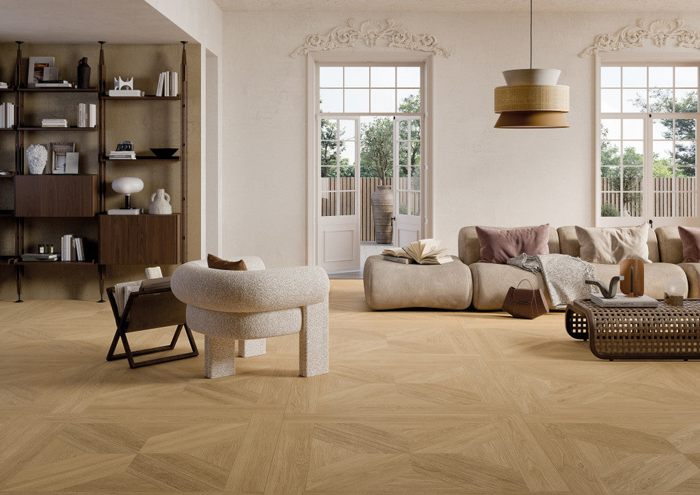 Mirage Oudh Pino 20x120 – Gres Porcellanato Effetto Legno Spazzolato R9 Rettificato