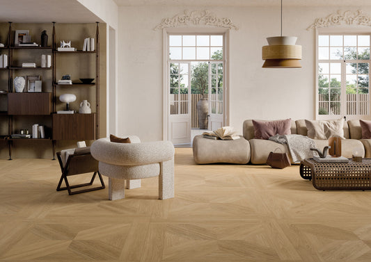 Mirage Oudh Pino 20x120 – Gres Porcellanato Effetto Legno Spazzolato R9 Rettificato