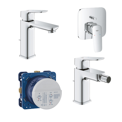 Set lavabo + bidet + doccia con deviatore GROHE Cubeo con SmartBox