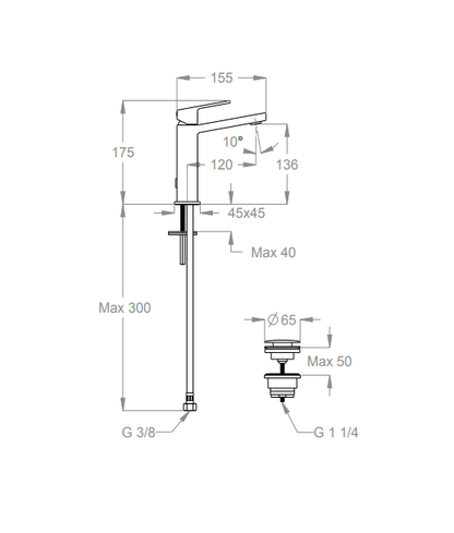 FIR ITALIA KELIO MISCLELATORE LAVABO 63.1120.3