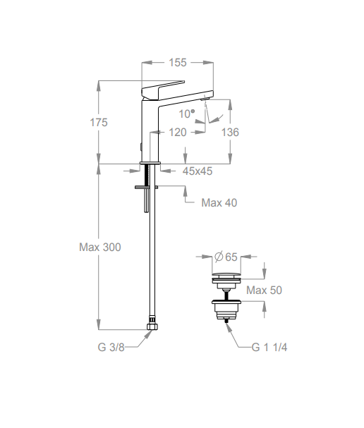 FIR ITALIA KELIO MISCLELATORE LAVABO 63.1120.3
