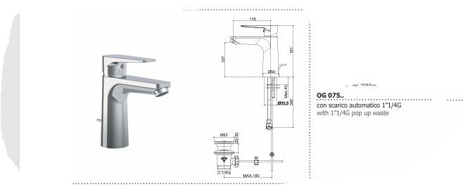 PAFFONI ORANGE | Set Rubinetteria Lavabo + Bidet Cromato